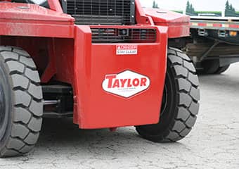 Taylor logo on the back of a piece of equipment