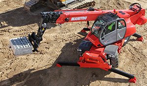 New Manitou equipment working construction