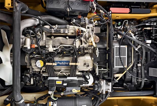 Forklift engine opened up for maintenance kits