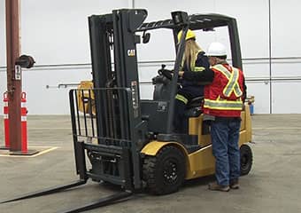 Operator Training on a counter balanced forklift