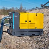 Atlas Copco pump being used to dewater