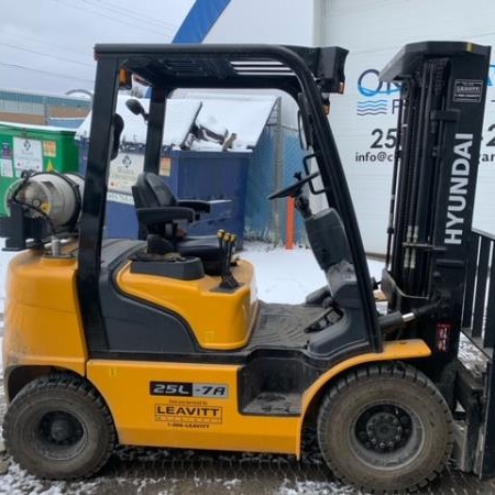 Used 2019 HYUNDAI 25L-7A Pneumatic Tire Forklift for sale in Kelowna British Columbia