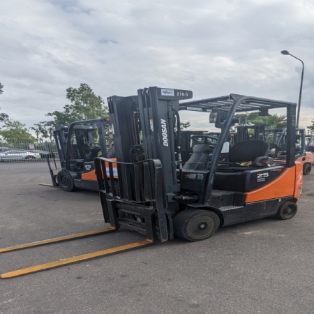 Used 2016 DOOSAN GC25E-5 Cushion Tire Forklift for sale in Phoenix Arizona