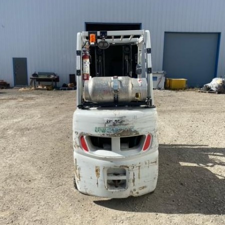 Used 2017 NISSAN MCU1F2A25LV Cushion Tire Forklift for sale in Regina Saskatchewan