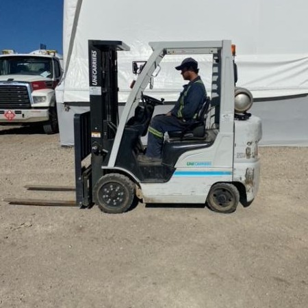 Used 2017 NISSAN MCU1F2A25LV Cushion Tire Forklift for sale in Regina Saskatchewan