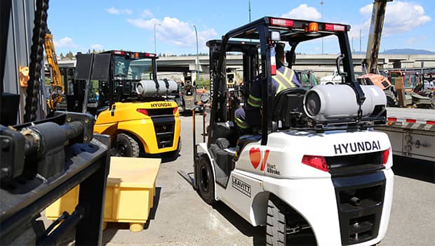 Leavitt Machinery Partnership with Heart & Stoke Foundation Forklift