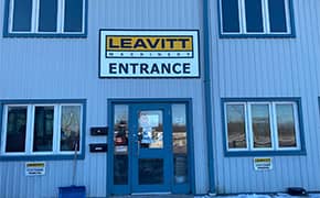 Leavitt Machinery sign in Kitchener Ontario