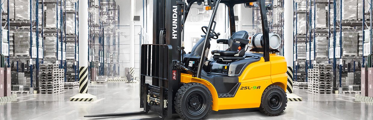 Forklift for sale in a warehouse