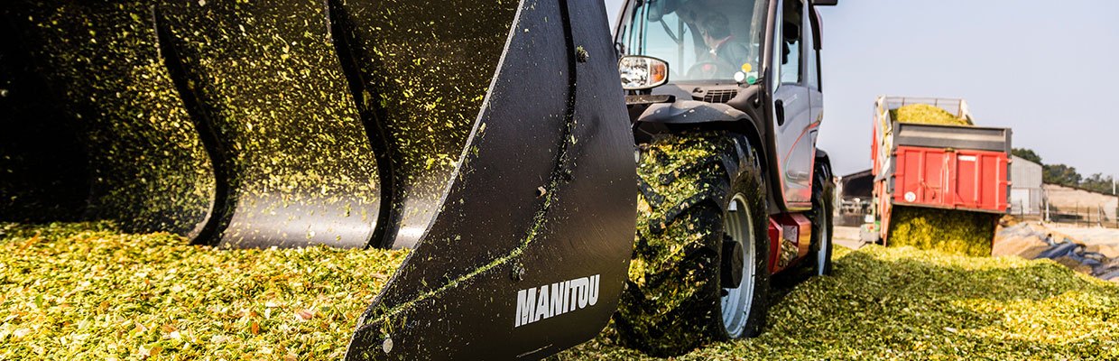 Manitou equipment working on a farm