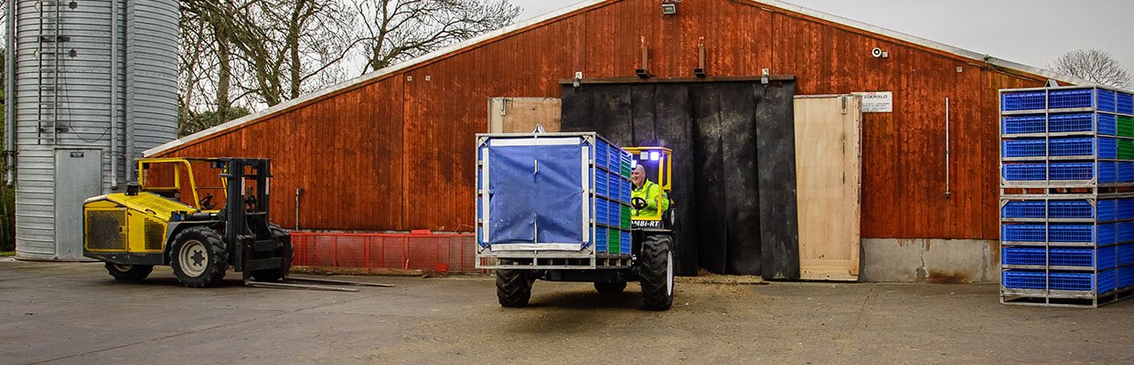 forklift and telehandler working on a farm