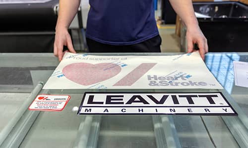 Leavitt Machinery and Heart & Stroke Decals