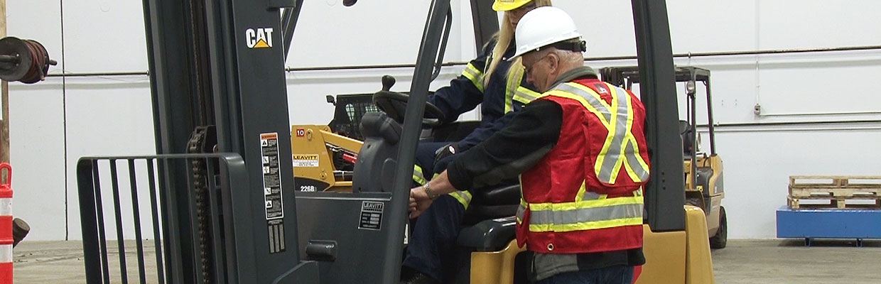 Operator training for a  forklift certification
