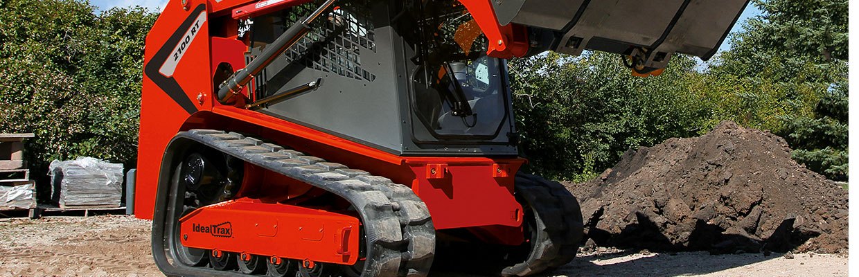 Manitou skid steer working on a construction site