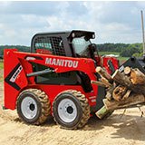 Operator doing the practical portion of a skid steer certificate