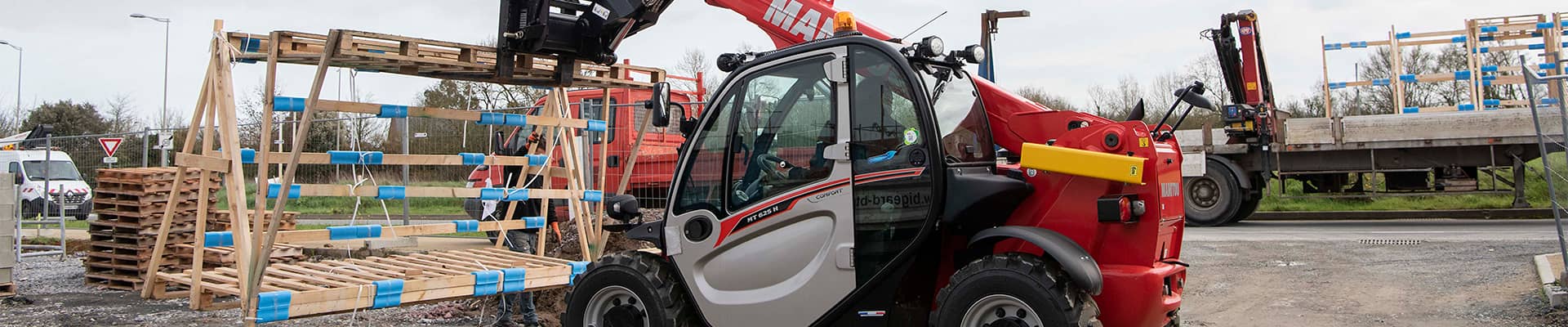 Telehandler being used as construction equipment