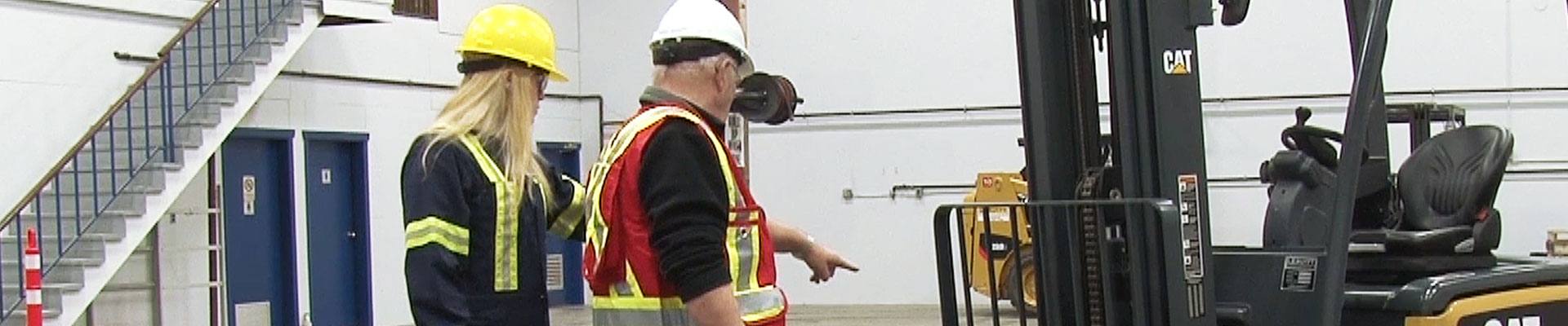 Blended forklift instructor training session