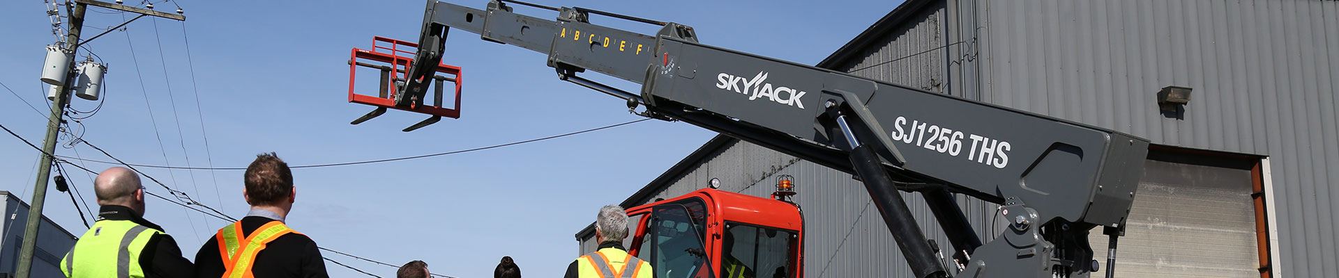 Telehandler training session with group