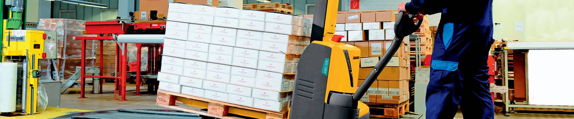 Operator Training  on walkie stackers in a warehouse