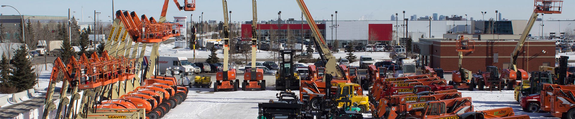 Rental equipment sitting in a yard