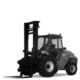 Rough Terrain Forklift Line Drawing