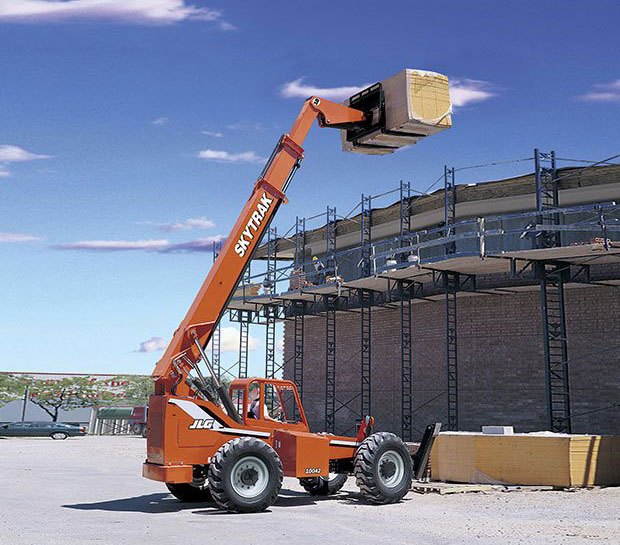 SkyTrak telehandler working on a construction site