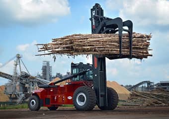 Taylor log stacker working on a site