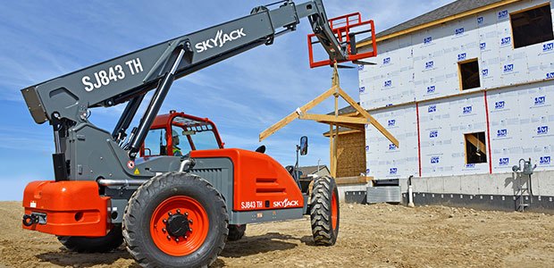 Skyjack using the crane hook attachment