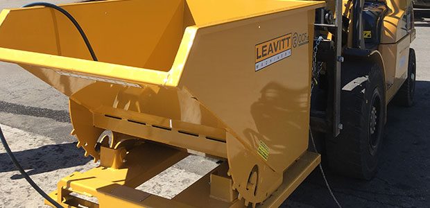 Leavitt Machinery self dumping hopper attachment