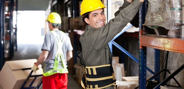 Man practicing back safety