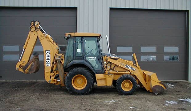 Backhoe used for operator training