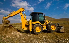 Training on a backhoe