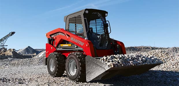 Heavy equipment operator training on a skid steer